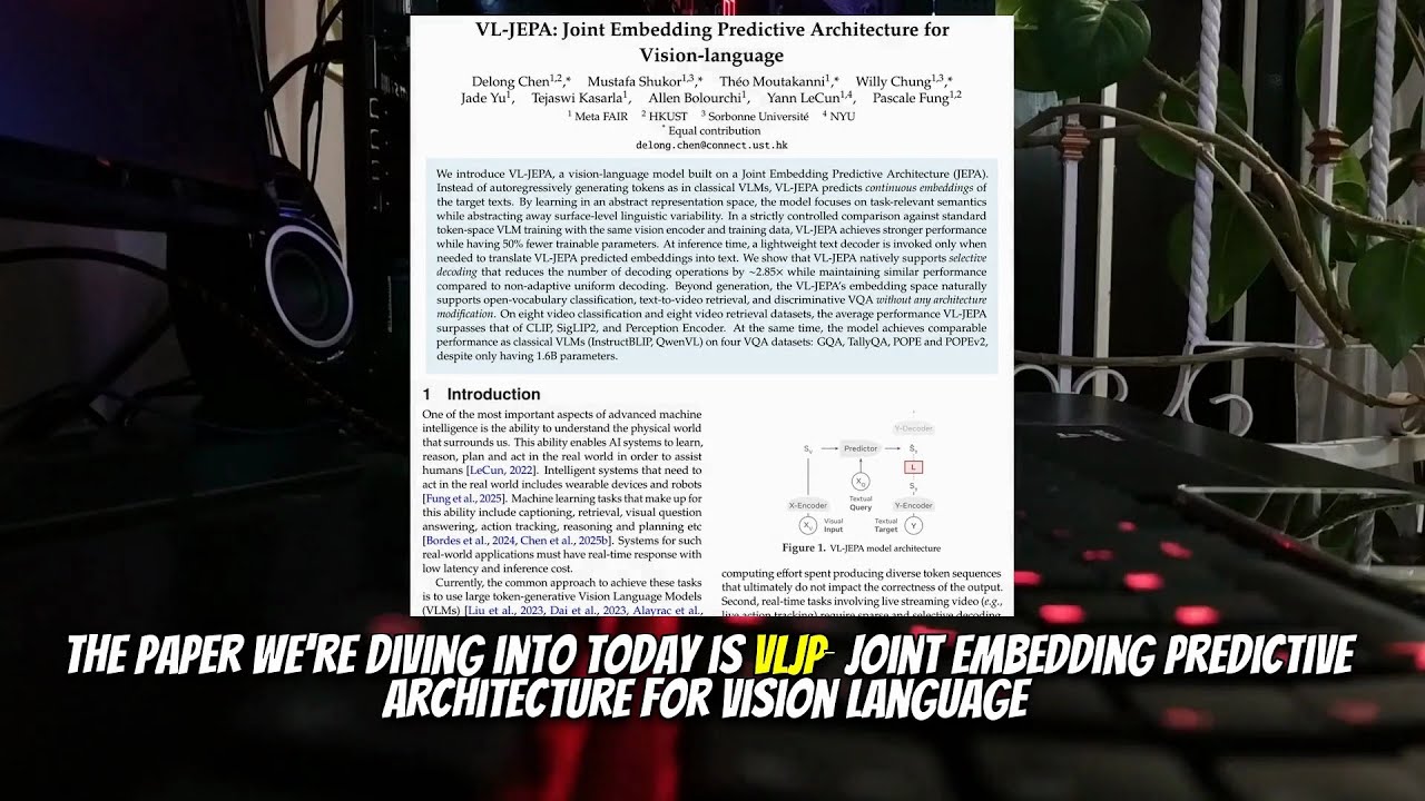VL-JEPA: Joint Embedding Predictive Architecture for Vision-language (Dec 2025)