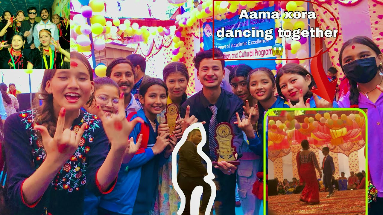Kovida school Ko annual function ma Ramilo 🤩❤️|| Aama xora sangai Dance gardai 😱🔥