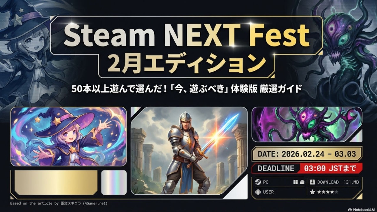 SteamNEXTフェスのおすすめゲームを紹介するのだ。