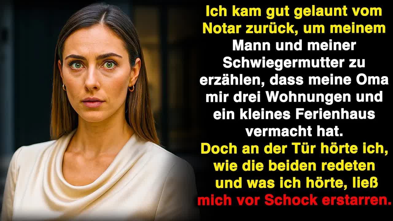 Ich kam glücklich vom Notar zurück, doch dann hörte ich den Plan meines Mannes mit seiner Mutter