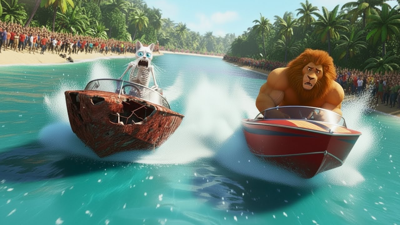 💔Broken, Skinny Cat Races to Speedboat Championship — An Emotional Love Story
