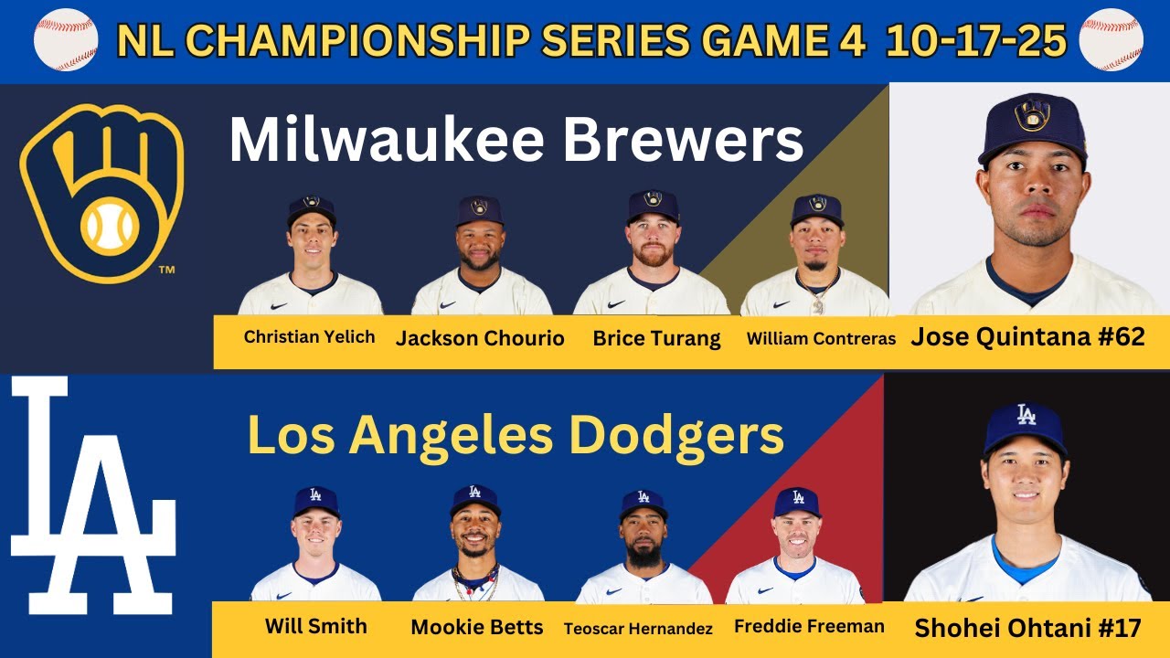 NLCS GAME 4: Milwaukee Brewers @ Los Angeles Dodgers (10-17-25) #dodgers #brewers