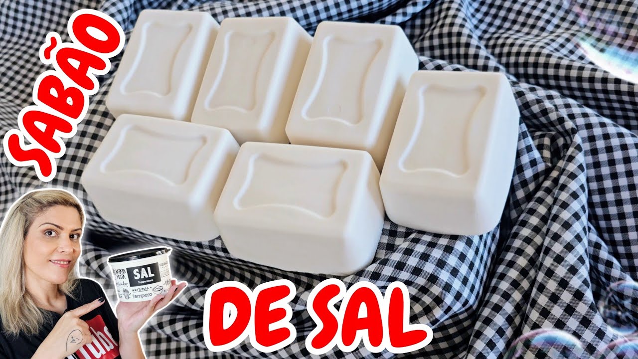 SABÃO EM BARRA COM SAL 1 LITRO DE ÓLEO USADO🤑🥰