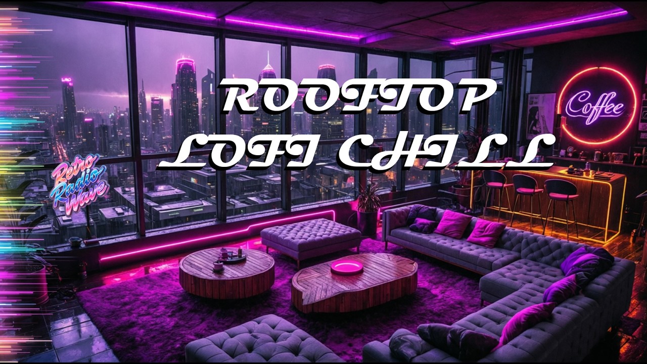3 A.M. Rooftop Lofi ⛈️ Deep Chill Radio for Sleep/Study - Rain & Retro Beats