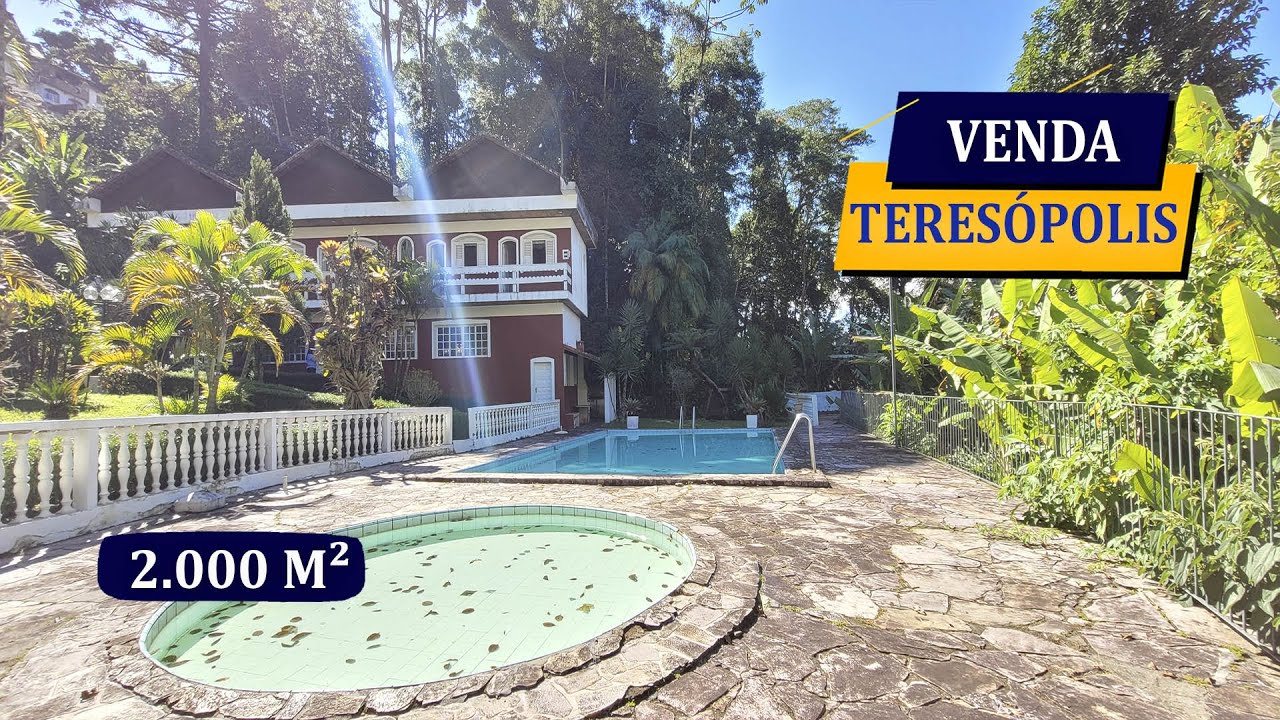 TERESÓPOLIS GRANJA GUARANI I LINDA PROPRIEDADE 2000M2 12 QUARTOS 11 BANHEIROS COM RIO E SUPER INFRA