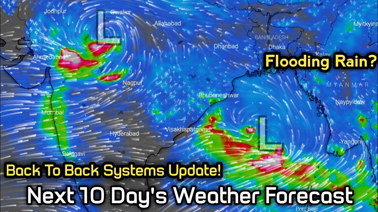 Low Pressure Update | India Next 10 Day's Rainfall Forecast 2 Sep to 12 Sep
