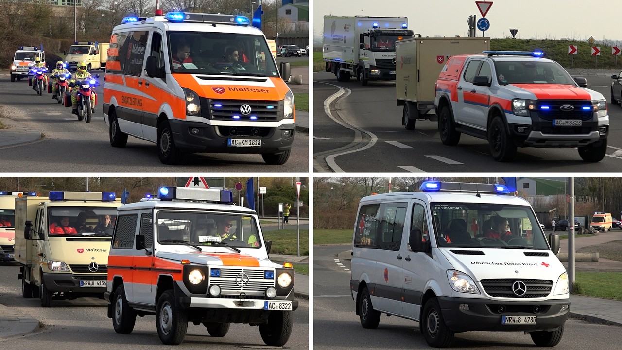[MB G-Klasse Regieeinheit] Betreuungsplatz-Bereitschaft BTP-B500 Stadt Aachen auf Kolonnenfahrt