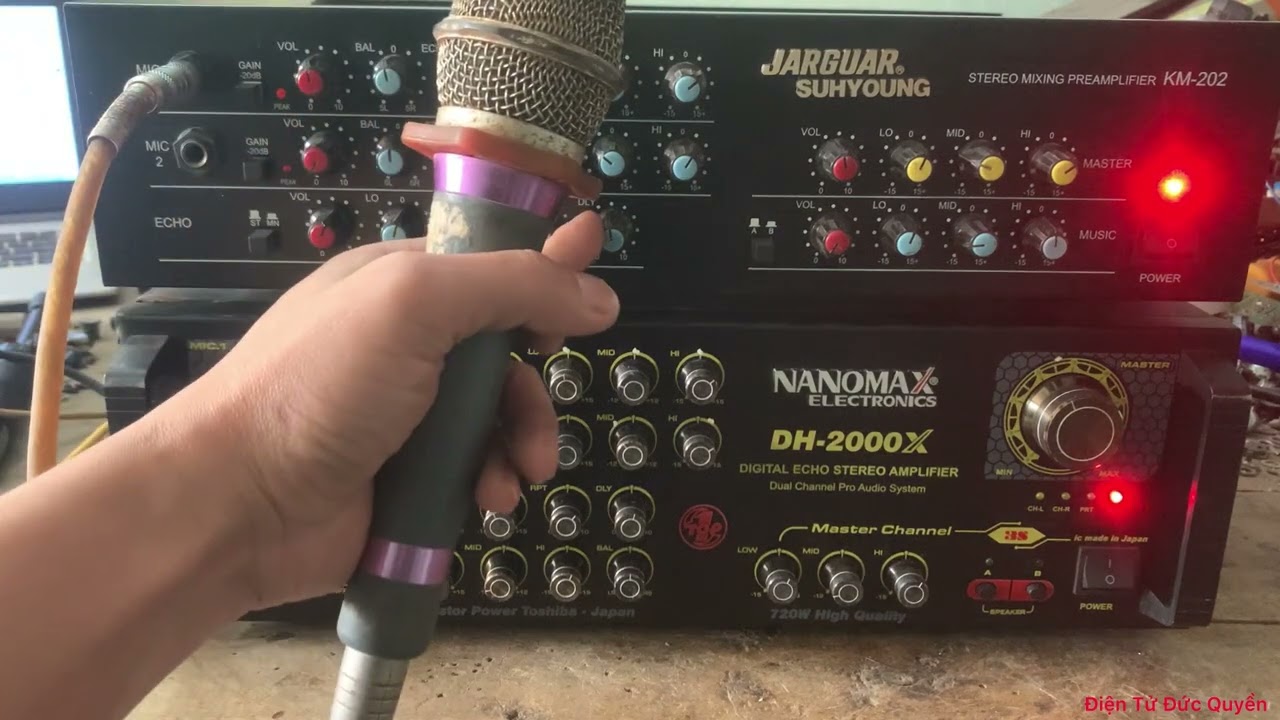 Mixer KM202 Hàng Sài Gòn Giá 400k .Ampli Nanomax DH2000X 12 sò Giá 1tr (0974590589) ĐTĐQ