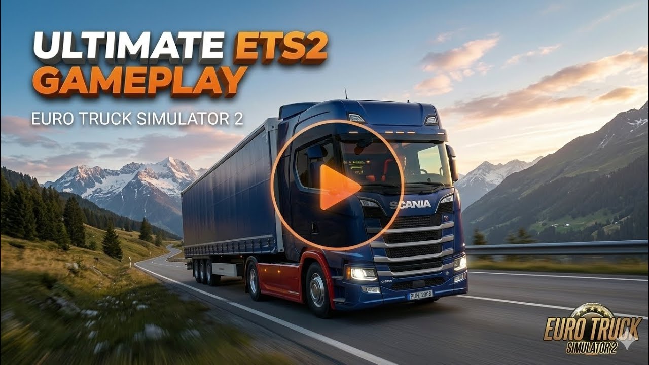 EURO TRUCK SIMULATOR 2 || SHORT GAMEPLAY || FOOTAGE || @DOMESGAMEZX 
