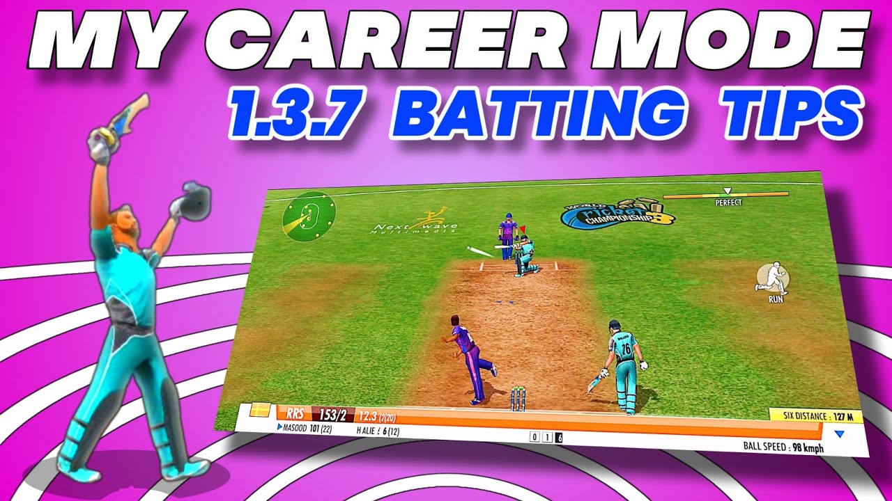 🔥 Wcc3 My career mode Batting Trick, V 1.3.7 Improve Your Batting !!