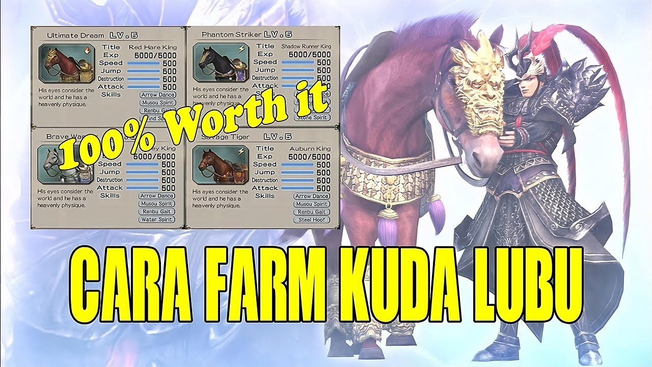 CARA RAHASIA FARMING KUDA LUBU (KUDA RAJA) 100% Worth it - Dynasty Warrior 6
