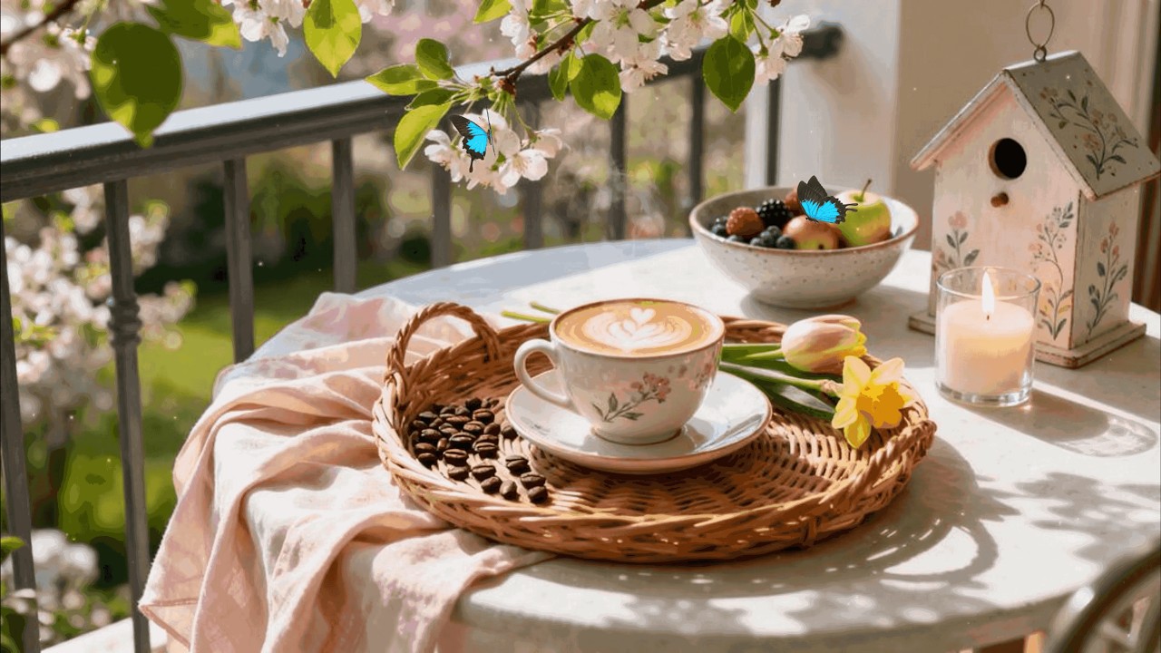 Good Mood Morning Jazz ☕ Soft Spring Coffee Jazz & Elegant Bossa Nova Piano for Relaxing Start
