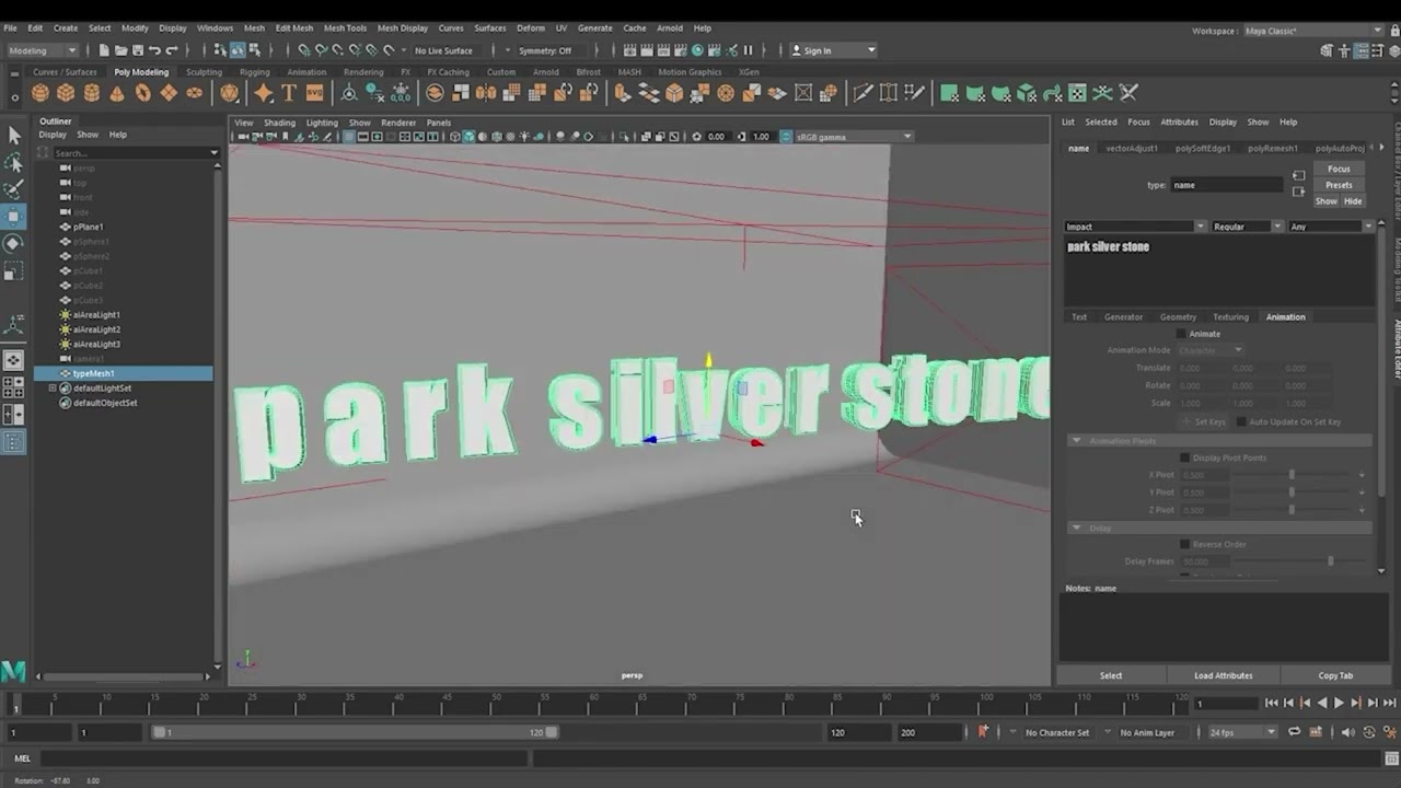 MAYA 3D Motion Graphics CHAPTER 7   3d type text animation & render edit   make video with premiere