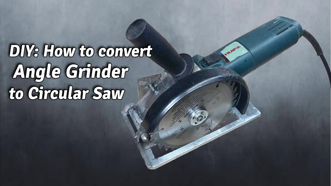 DIY, Convert Angle Grinder to Circular Saw, cutting jig, attachment #AngleGrinder  #ToolHack