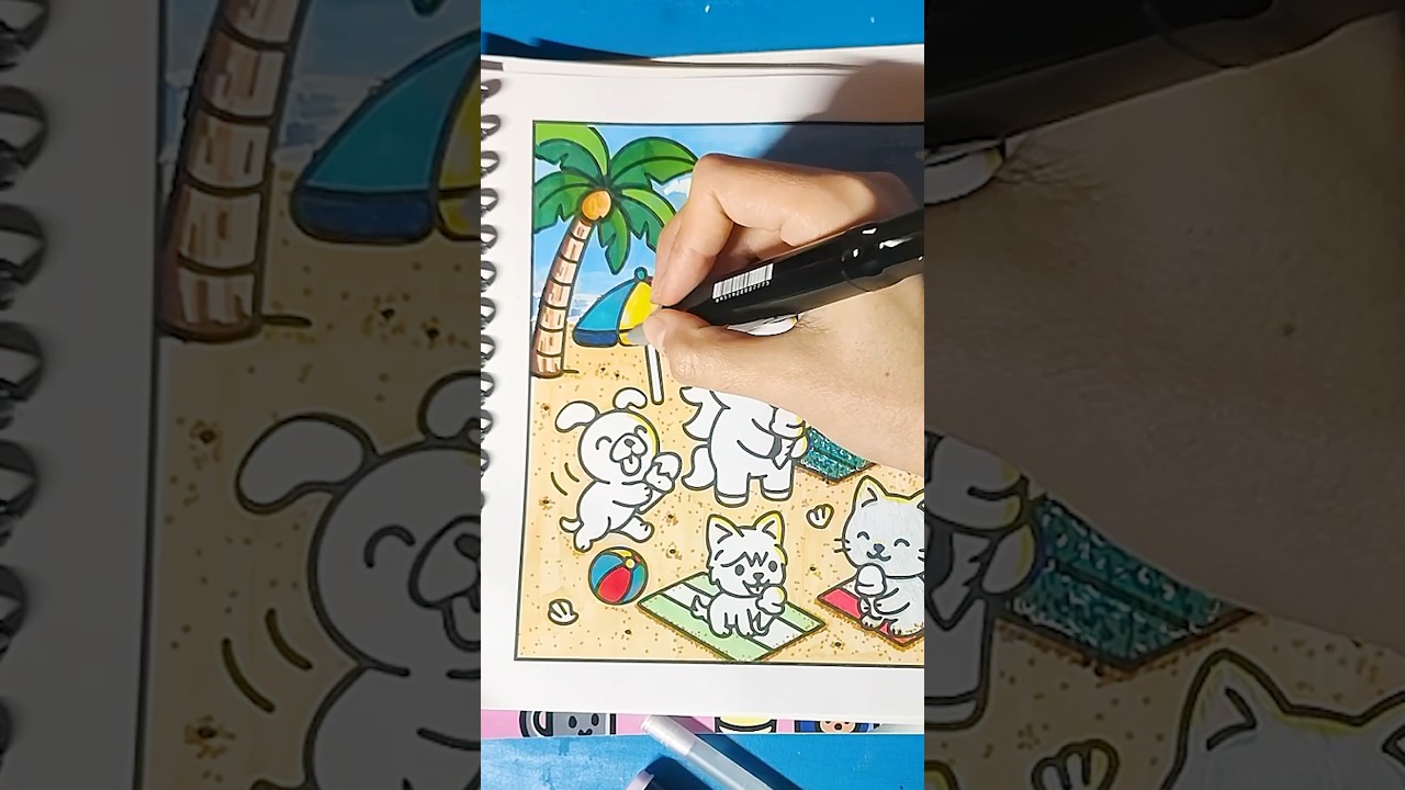 Colorea con marcadores de alcohol #dibujoscreativos #coloringbook #libroparacolorear