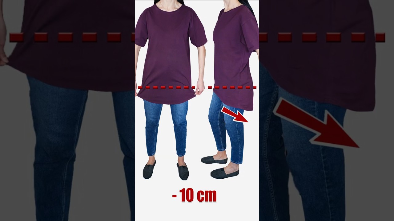 Лучший совет и трюк, как укоротить футболку за 5 минут Miarti 🧵✂️