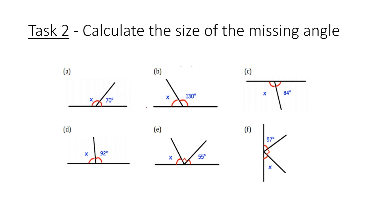 Lesson on Angles (Right angle/Straight line/Around a point)