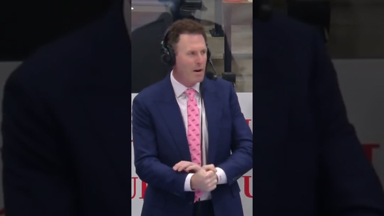 Puck Gets Launched Into Ryan Whitney&rsquo;s Box During FDNY VS NYPD Hockey Game