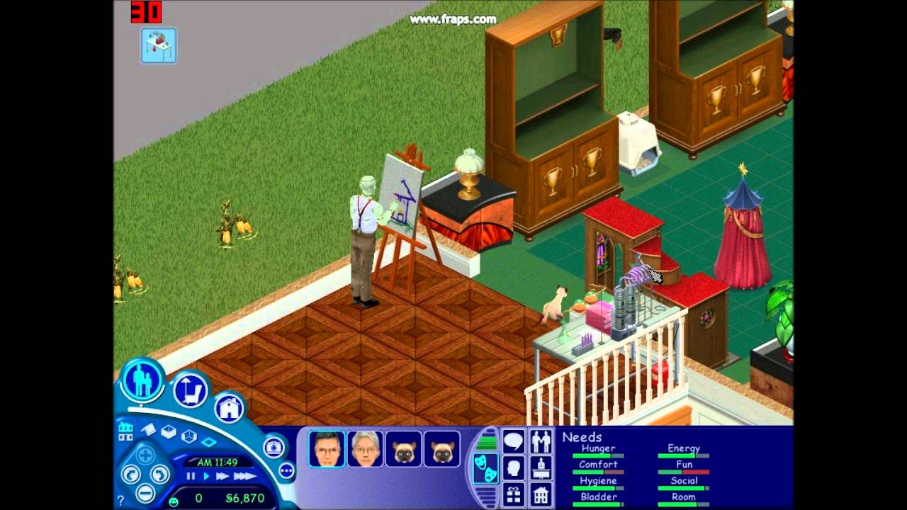 The Sims 1- The Monster Paints a Picture