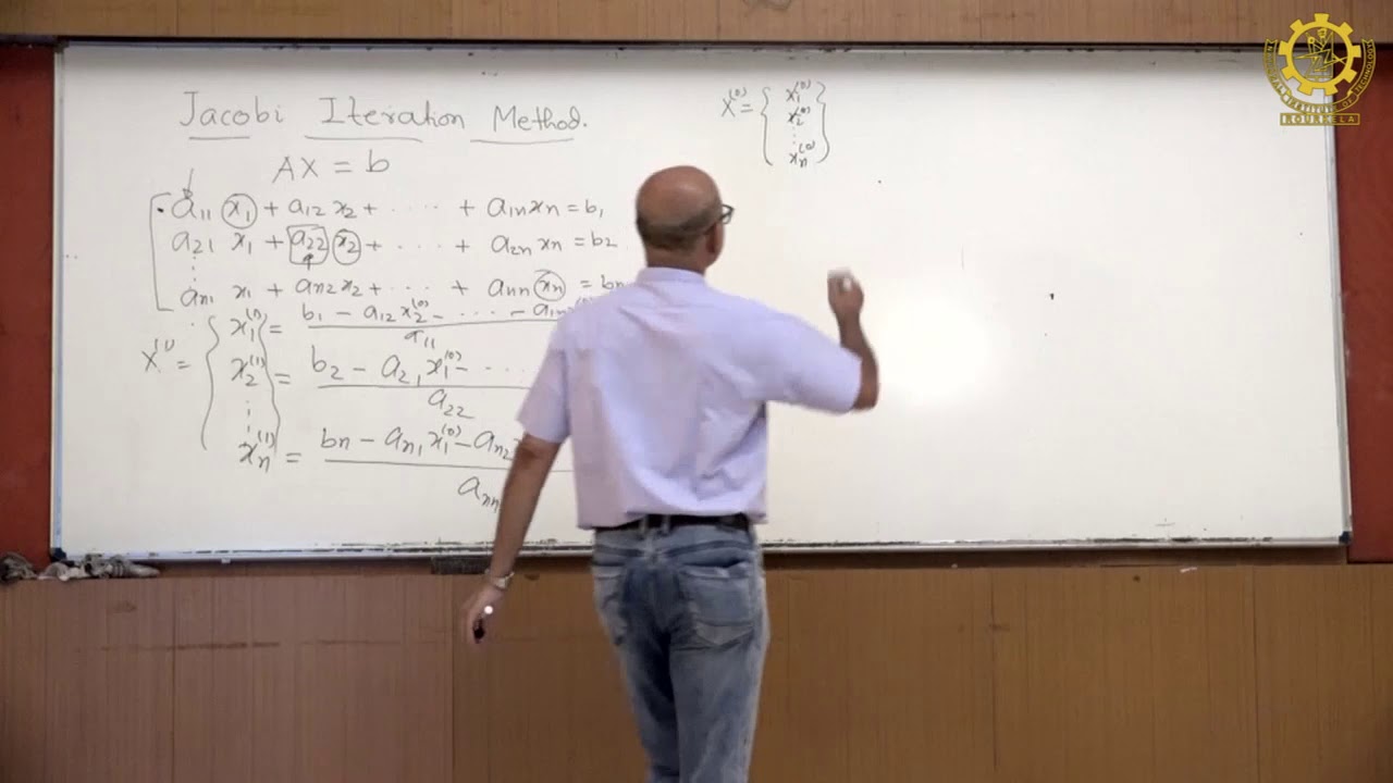 Lecture 21, Jacobi and Gauss Seidel Iterative Mehods