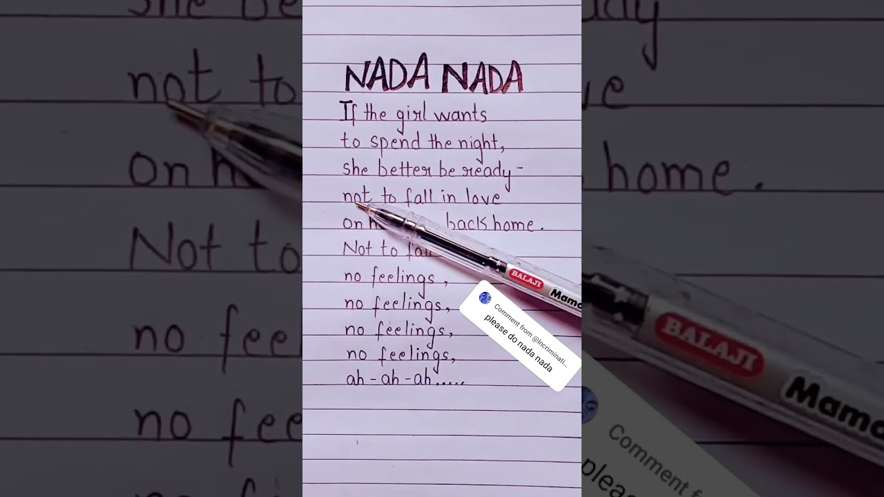 Nada Nada ( English Translation Lyrics ) Super Slowed