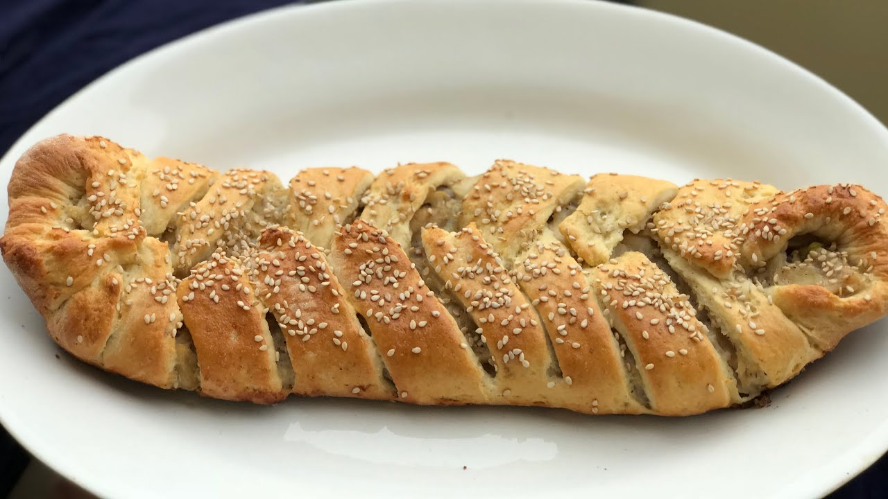 Braided chicken bread recipe || chicken bread recipe