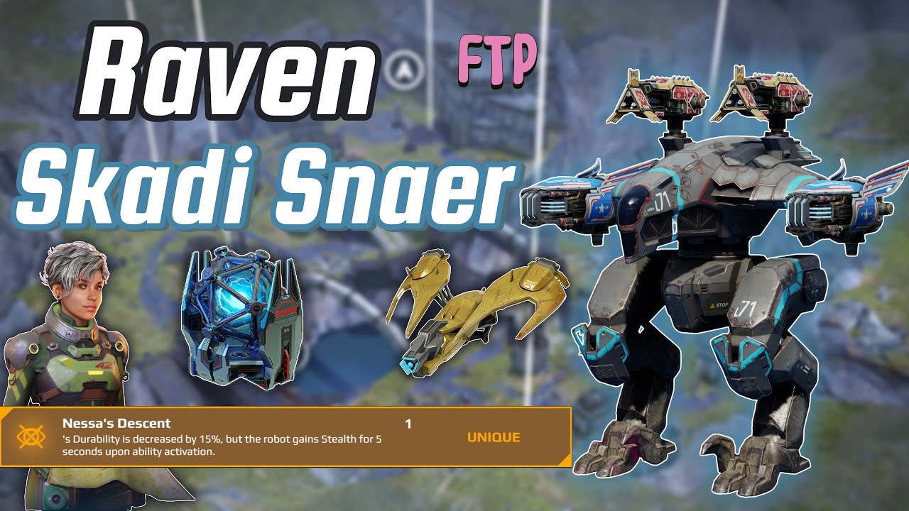 Raven Skadi Snaer w/ Kestrel | FTP Mobiltity Damage Dealer | War Robots