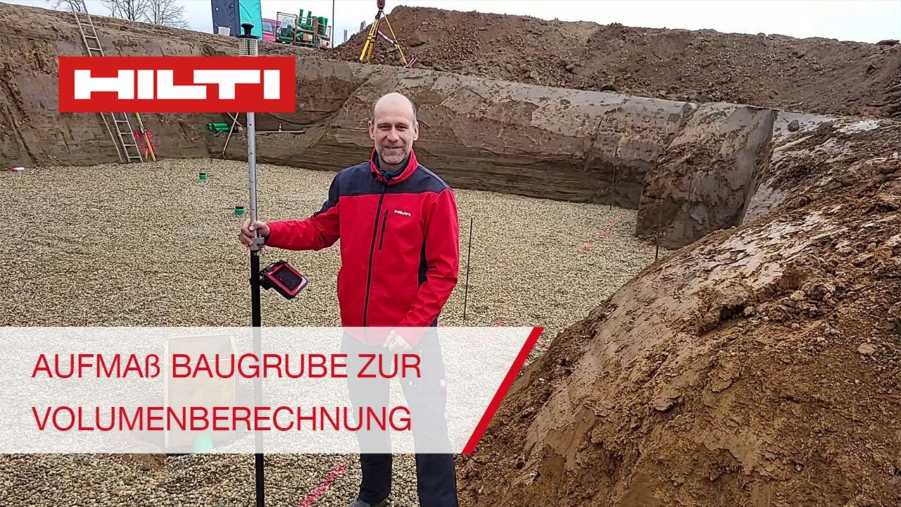Hilti PLT Totalstationen - Aufmaß Baugrube zur Volumenberechnung