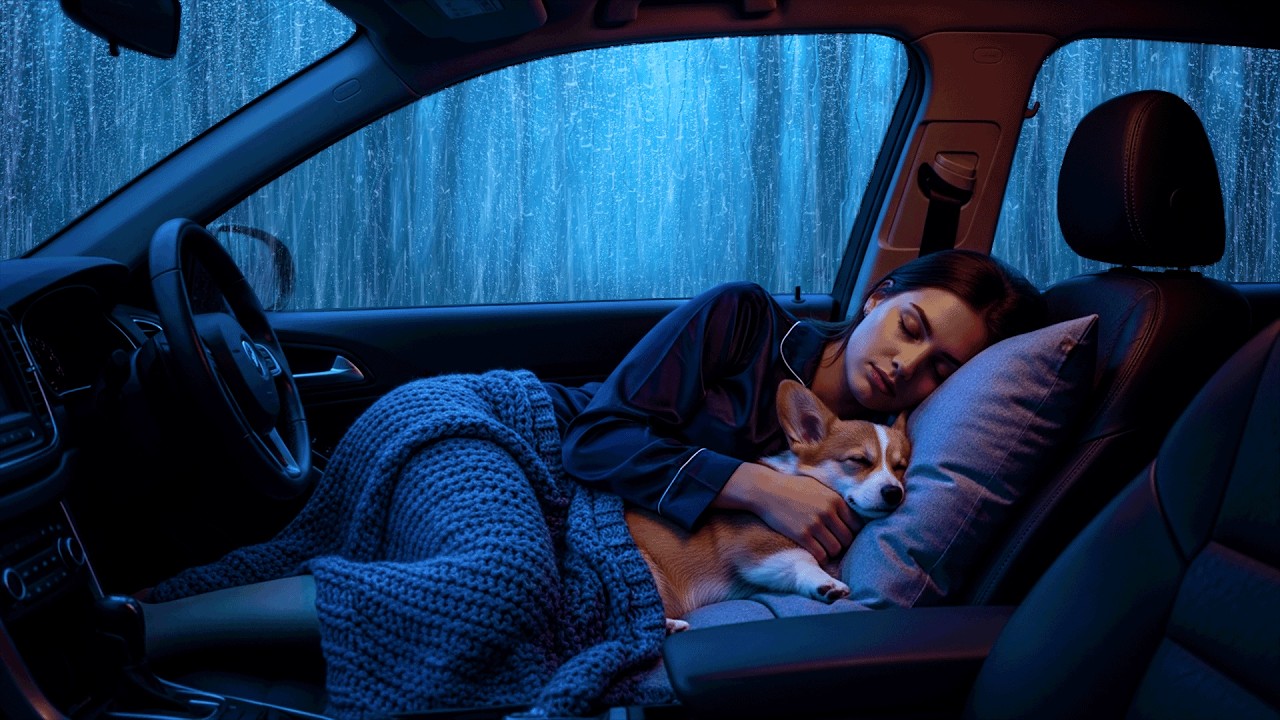 Som de Chuva Forte no Carro com Trovões 🌧️ Relaxamento Total, Sono Profundo e Alívio da Ansiedade