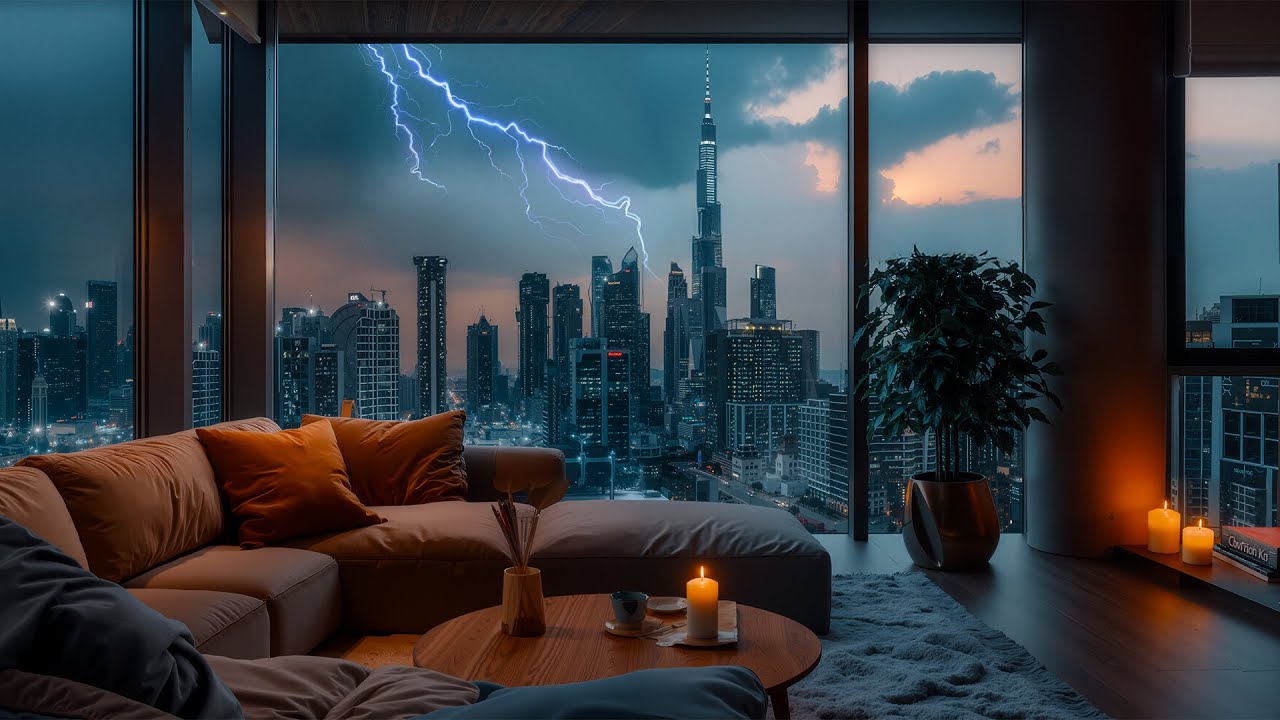 Rain & Stormy Outside | Peaceful Sounds for Deep Sleep ⛈️ Sleep Soundly in 3 Minutes