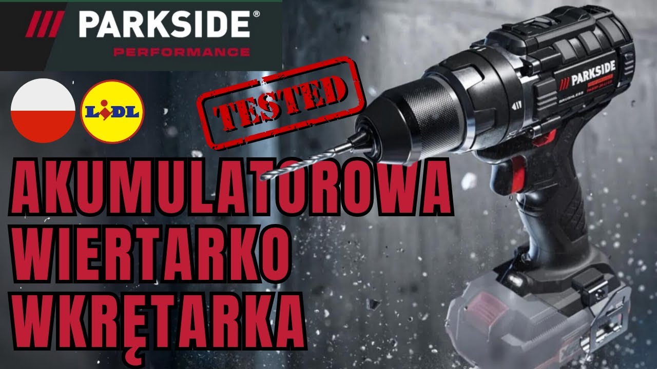 AKUMULATOROWA  WIERTARKO-WKRĘTARKA PARKSIDE BRUSHLESS PABSP 20-Li C2 POLSKA POLSKI