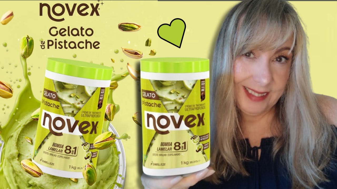 💚NOVEX GELATO DE PISTACHE Bomba Lamelar 8 em 1 LOW POO