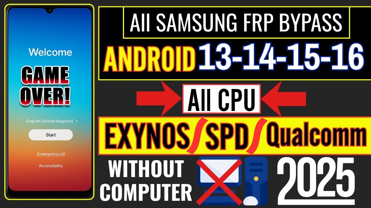 🔐 Samsung FRP Bypass 2025 &mdash; New Working Method | Android 13/14/15/16 | No PC | Step-by-Step 📘