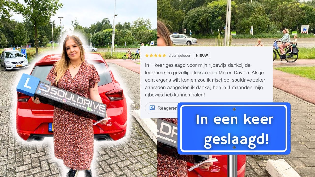 Na deze rijles is ze  GESLAAGD voor haar praktijkexamen!🎉 | Hardop denkmethode tijdens examenroute🤔