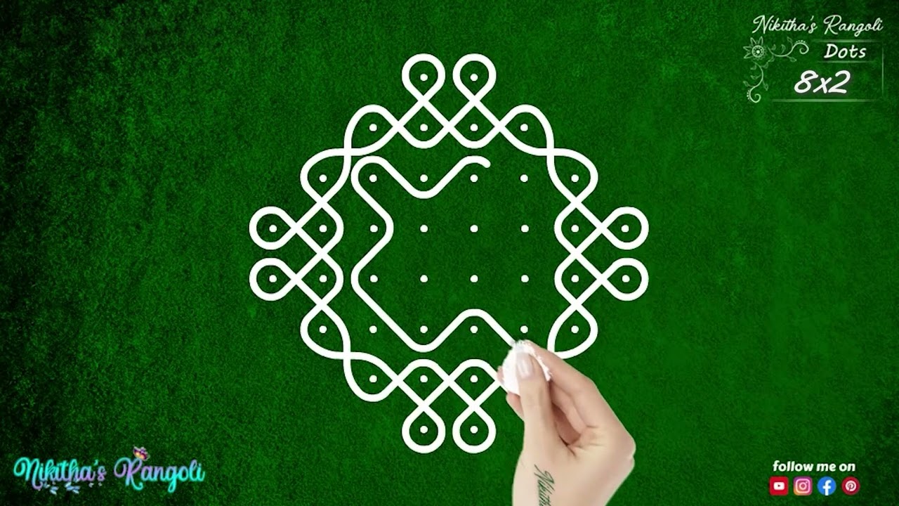 8 dot padi kolam at morning geethala muggulu designs for devotional #30