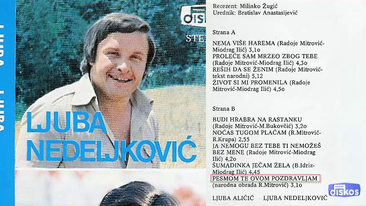 Ljuba Nedeljkovic - Pesmom te ovom pozdravljam - (Audio 1978)