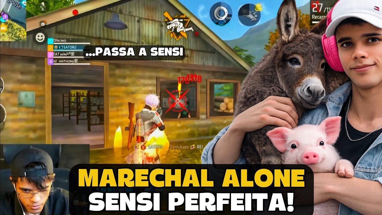 MARECHAL PROVOU TER A MELHOR SENSIBILIDADE NO RUSHADÃO! FREE FIRE - MARECHAL HIGHLIGHTS