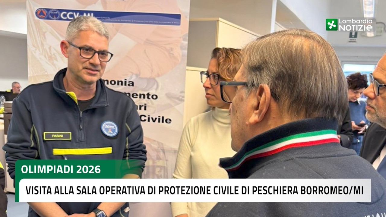 Olimpiadi 2026, visita alla sala operativa di protezione civile di Peschiera Borromeo (MI)