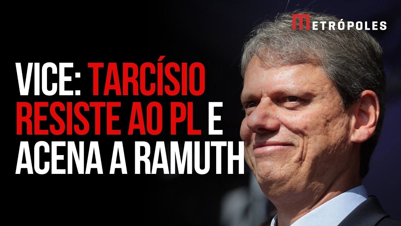 Tarcísio acena a Ramuth em meio à pressão de Valdemar por vice do PL