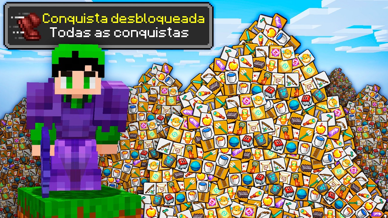 24 HORAS PRA PEGAR TODAS AS CONQUISTAS DO MINECRAFT&hellip;