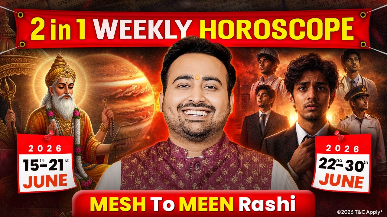 2 in 1 Weekly Horoscope 15th - 30th June: Mesh Se Meen Rashi Ka Rashifal Aur Upay! Astro Arun Pandit