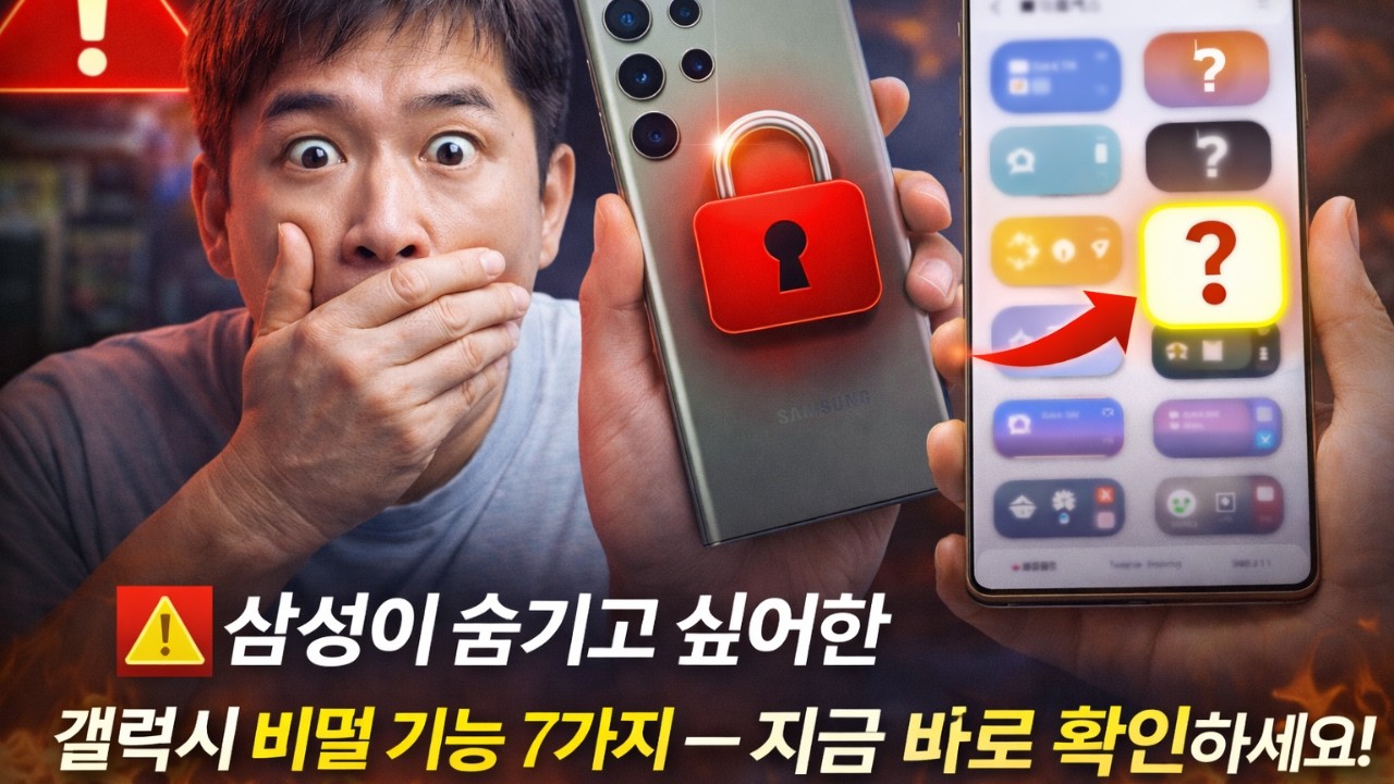 🚨 삼성이 숨기고 싶어한 갤럭시 비밀 기능 7가지 — 지금 바로 확인하세요!