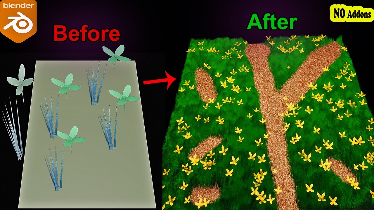 Scattering a grass without using any addons    ( part - 2  Creating a lowpoly grass )