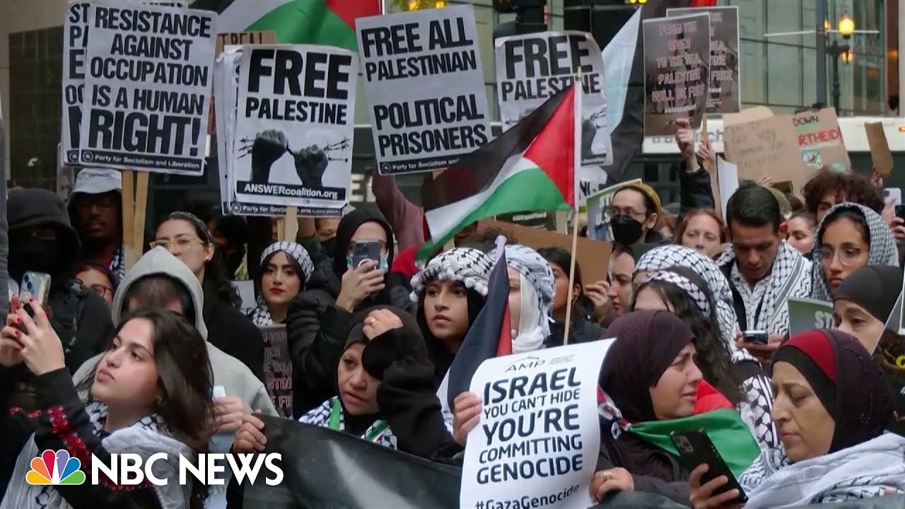 WATCH: Noisy protest in Chicago in support of Palestinians