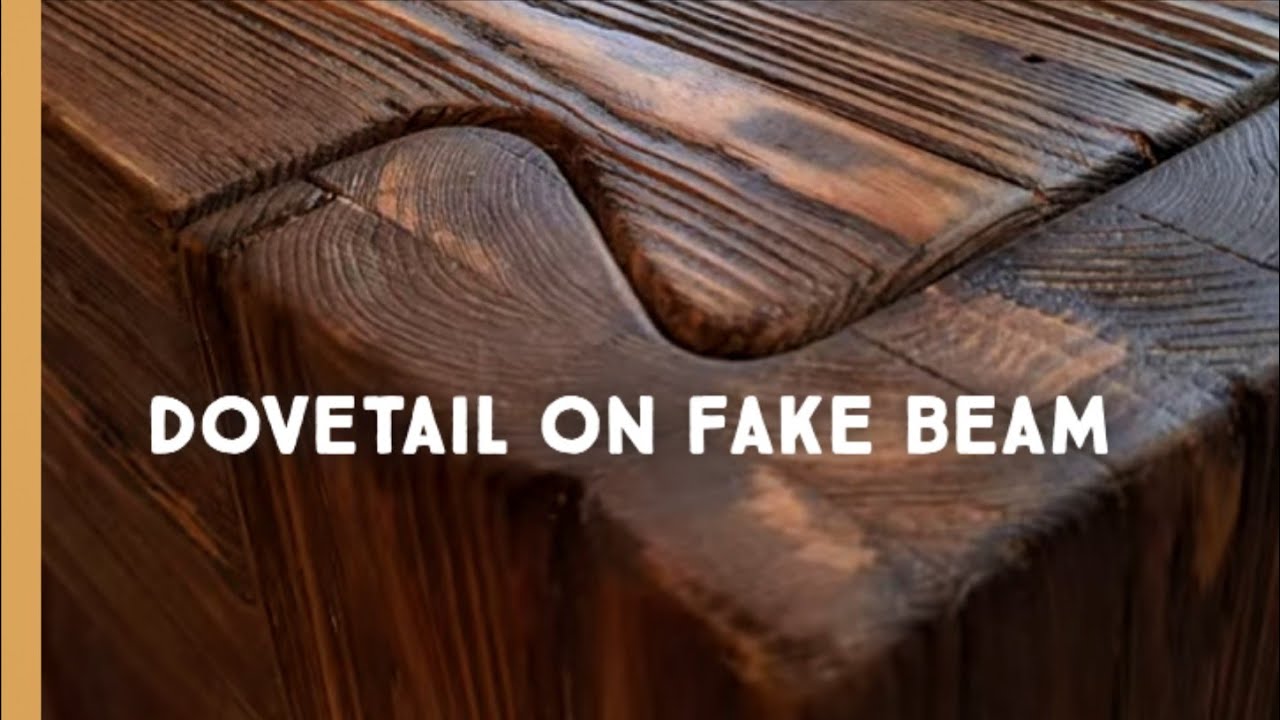 DIY Fake Beam |Dovetail joint Bench from Reclaimed/Pallet Planks.       |ASMR woodworking