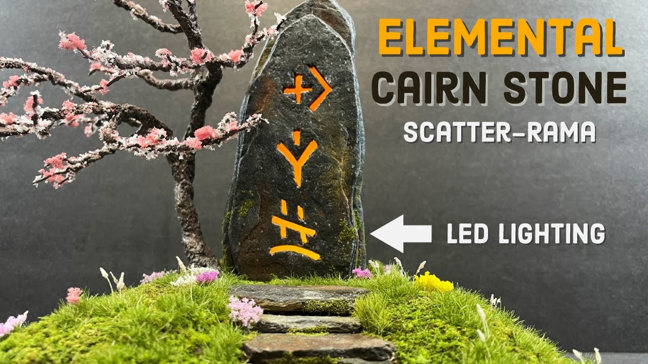 Elemental Rock with LED Light for Tabletop Gaming - Scatter Terrain and Diorama - Scatter-rama?