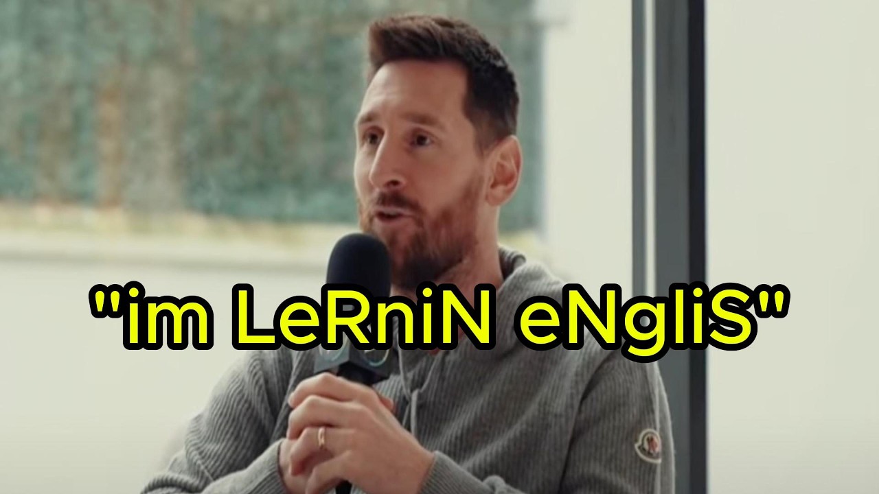Messi is learning English🥀😭