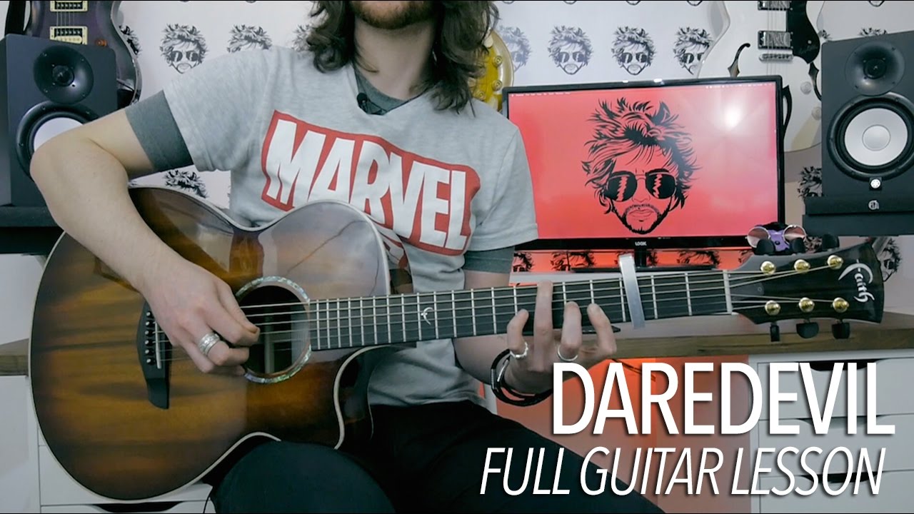 Daredevil - Main Theme (Full Acoustic Guitar Lesson) + TAB
