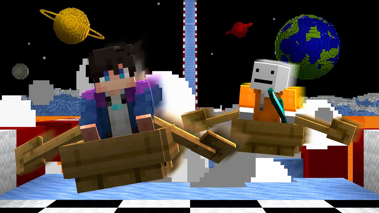 Смогу ли я выиграть САМУЮ СМЕРТОНОСНУЮ гонку на ледовых лодках в Minecraft?