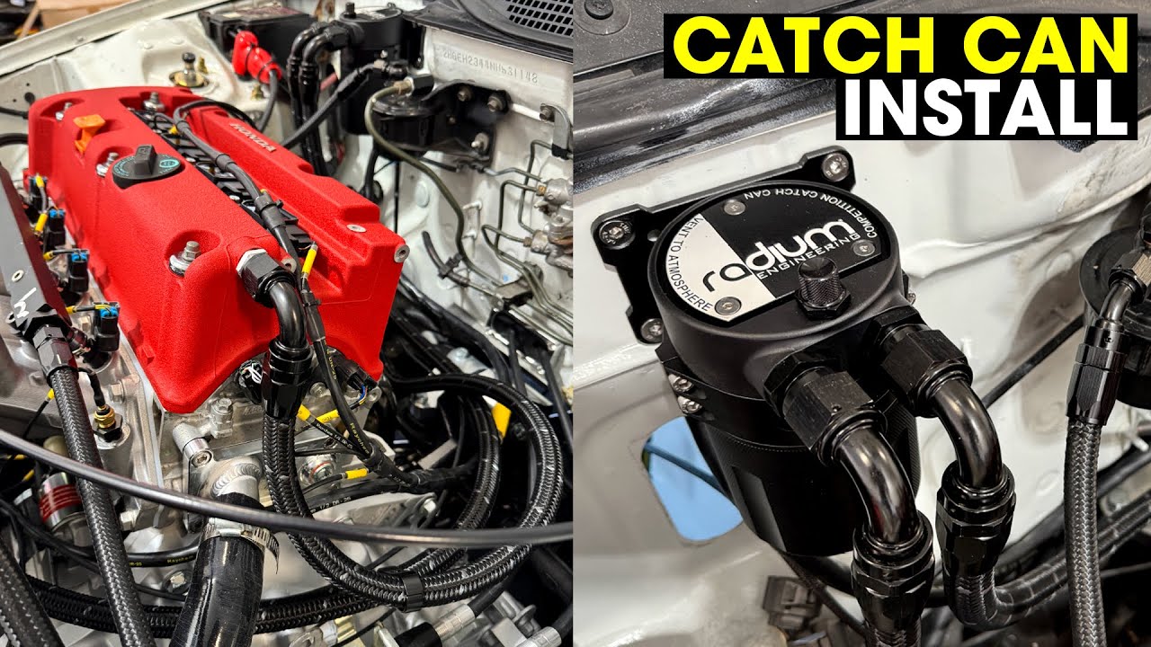 Radium Catch Can & AN Hose Install | K24 Honda Civic EG